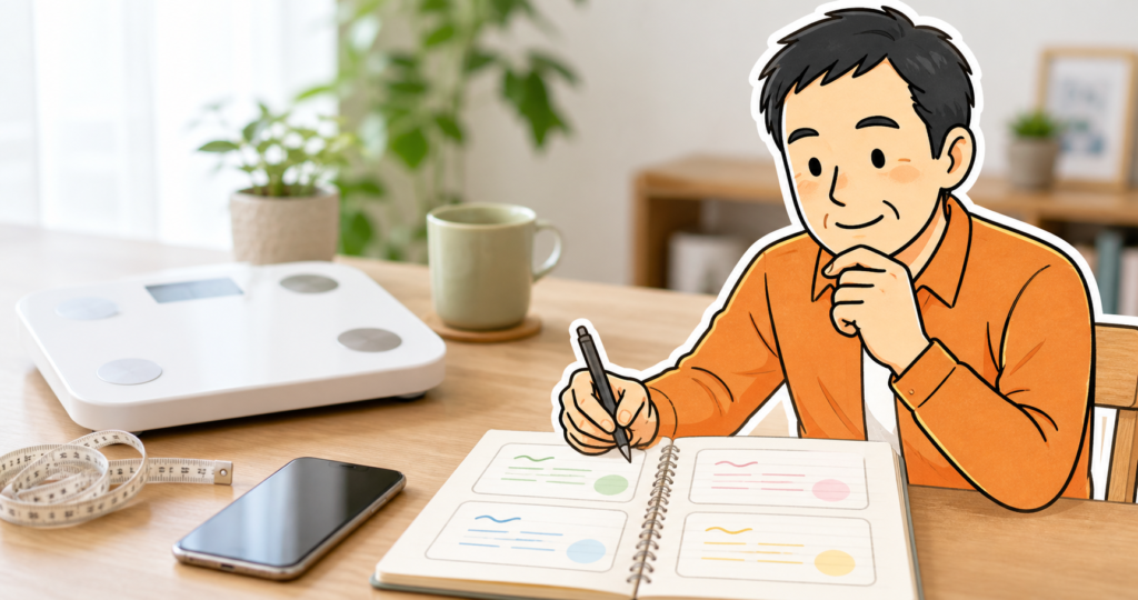 体重だけでなく「4つの数字」を記録する