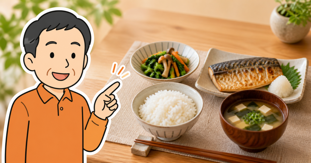 毎食「主食・主菜・副菜」をそろえる