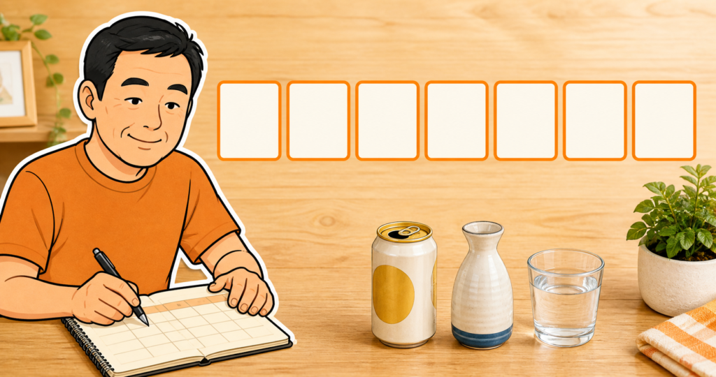 お酒は「飲む・飲まない」ではなく量を記録する