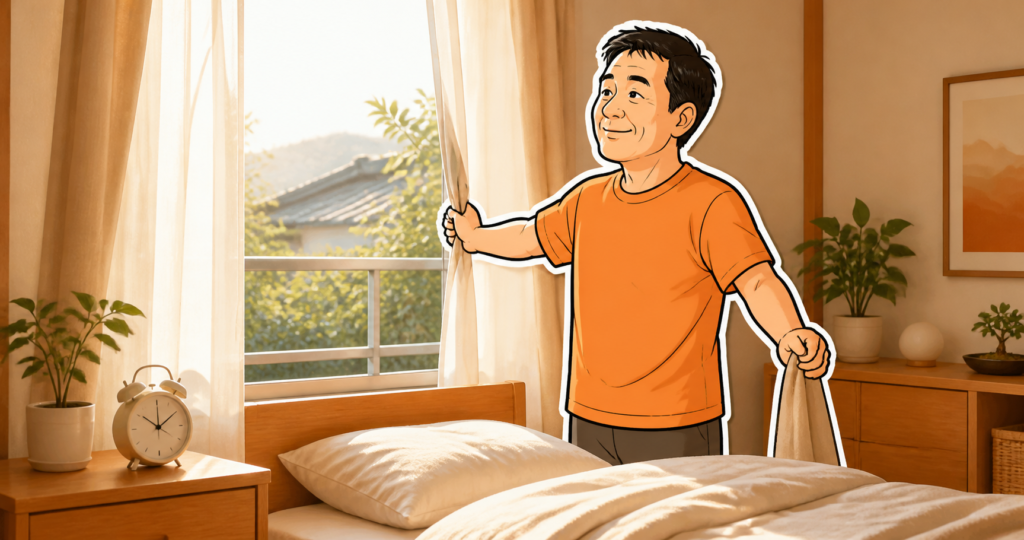 寝る時刻より、まず起きる時刻を大きくずらさない