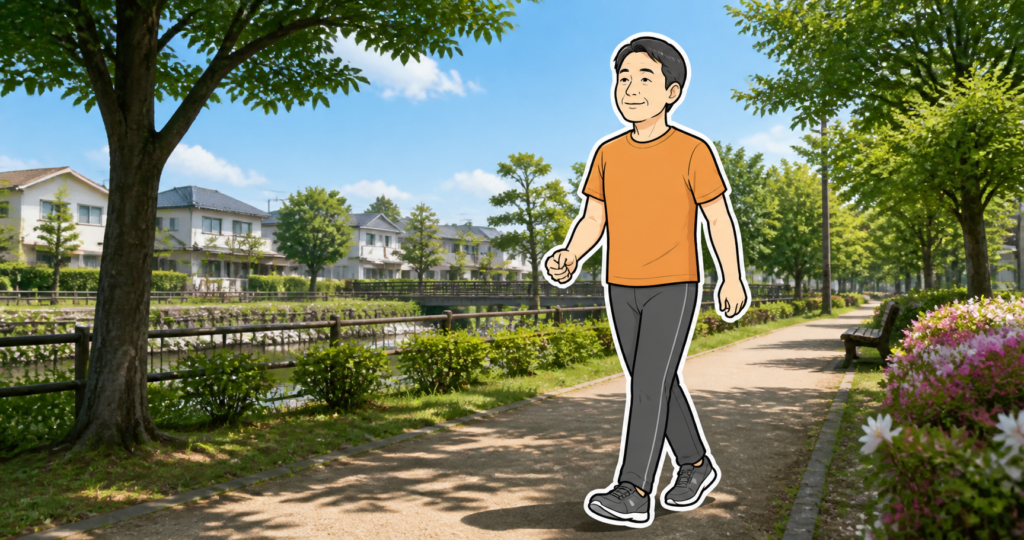 昼間に少し動き、夜の眠気を育てる